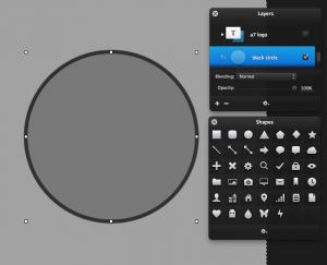 Circle created in Vectormator mode